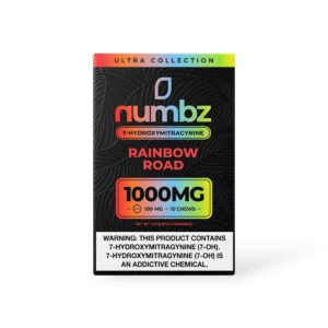numbz 7- Hydroxymitragynine Chewable Rainbow Road 100mg Tablet