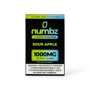 numbz 7- Hydroxymitragynine Chewable Sour Apple 100mg Tablet